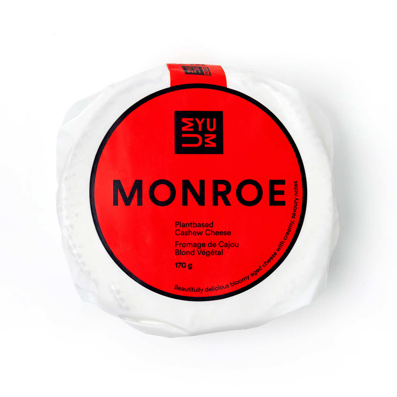 UMYUM Monroe plantbased cheese wheel.