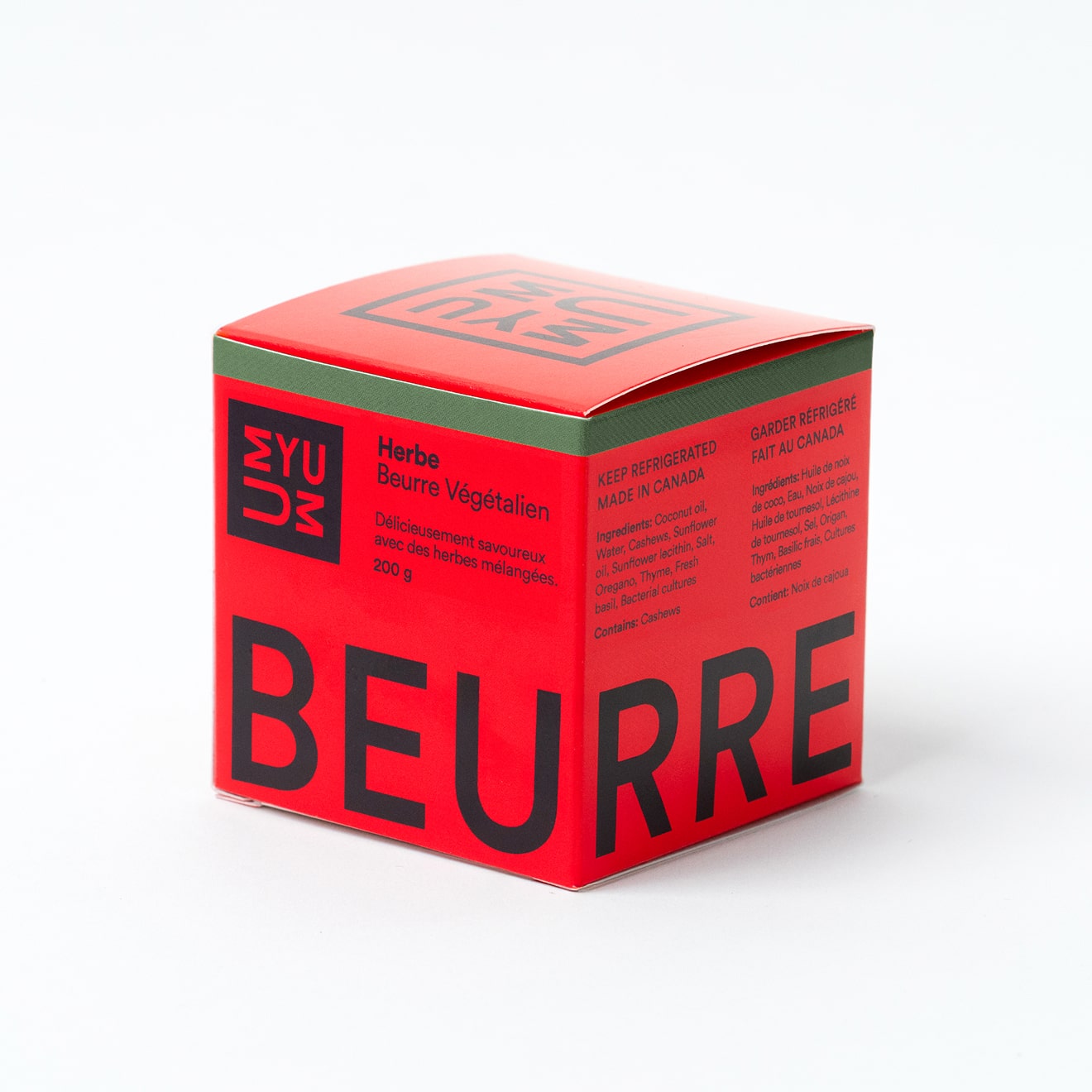 UMYUM Herb plantbased butter packaging.